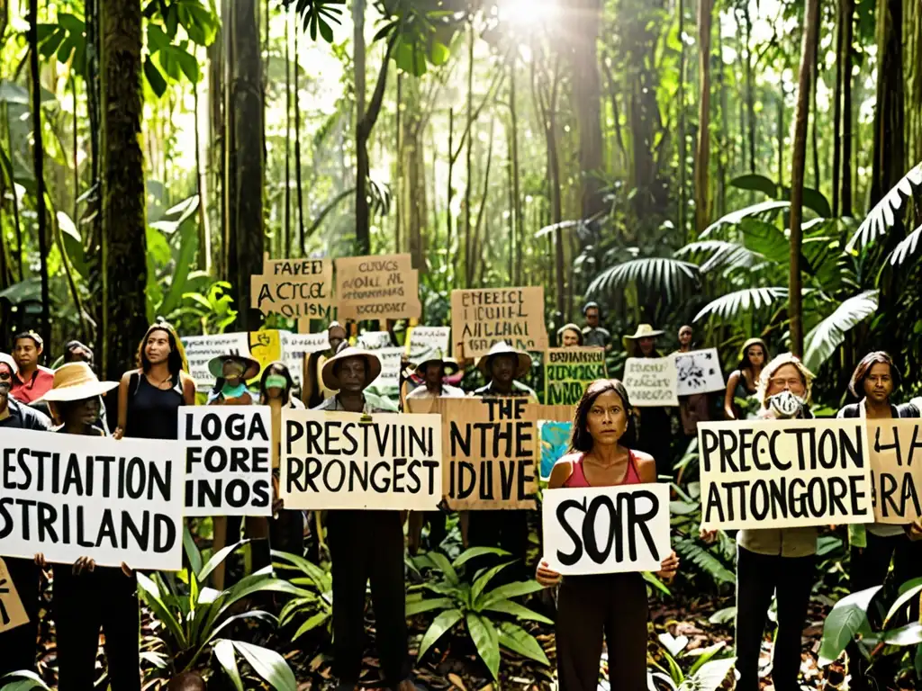 Activistas luchan legalmente contra la deforestación de especies en una exuberante selva tropical