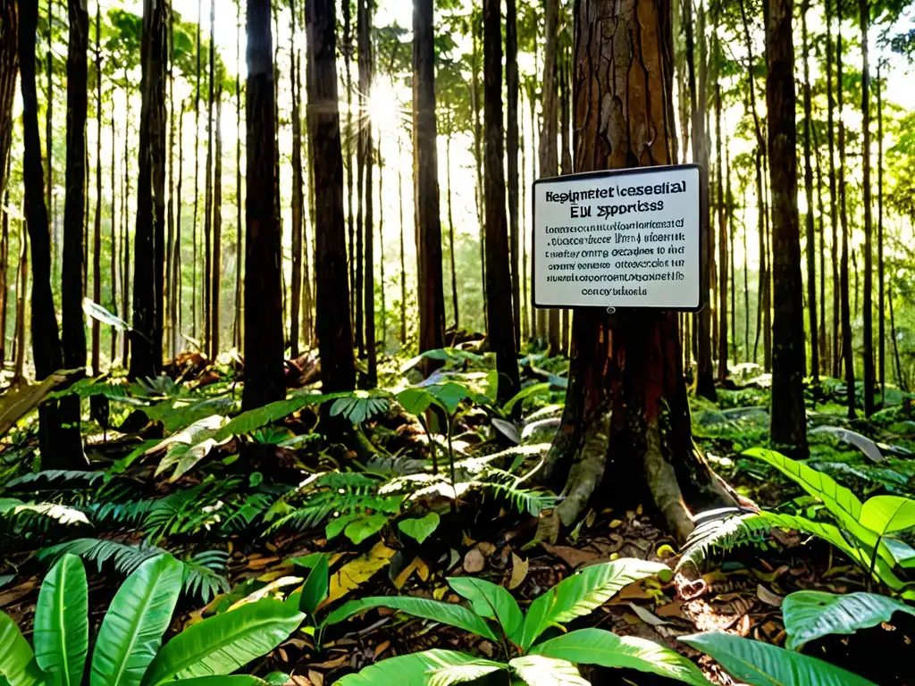 Un bosque densamente poblado con biodiversidad y regulaciones de protección de espacios naturales en Europa