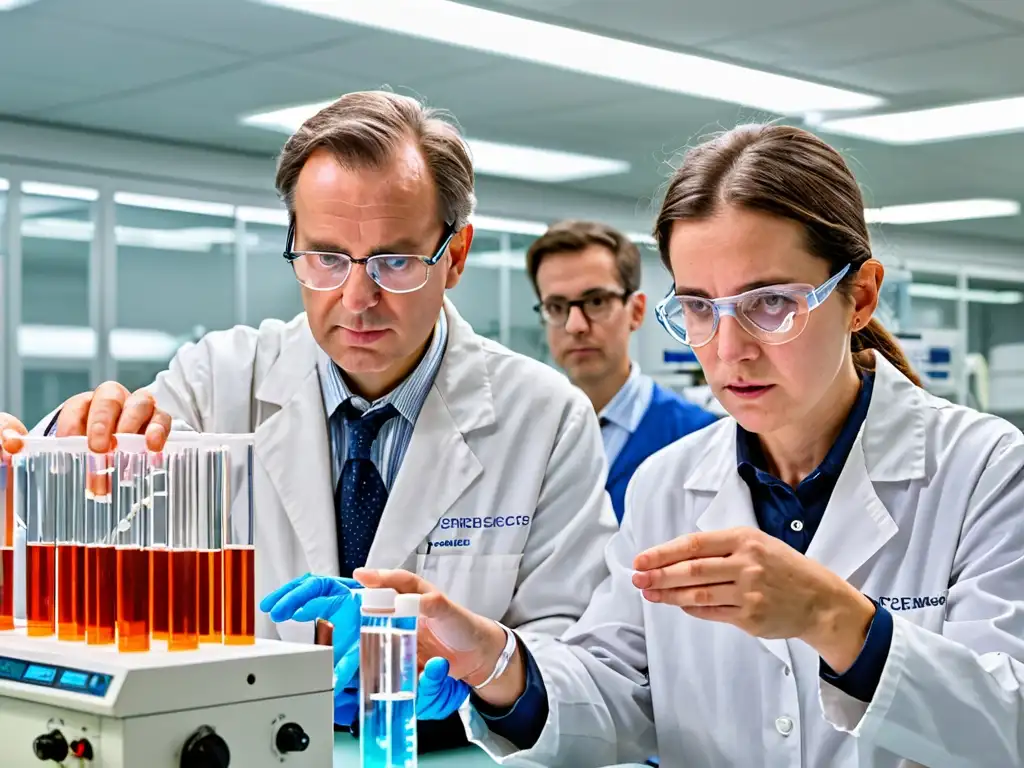 Científicos analizan muestras de aire en laboratorio, destacando la importancia del Convenio de Viena Protección Capa Ozono