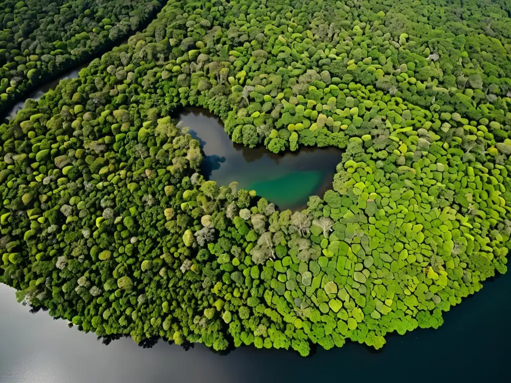 Densa selva tropical con exuberante biodiversidad