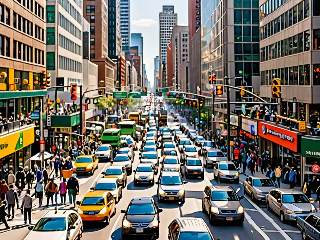 Derecho ambiental herramienta contra contaminación acústica en bulliciosa calle urbana