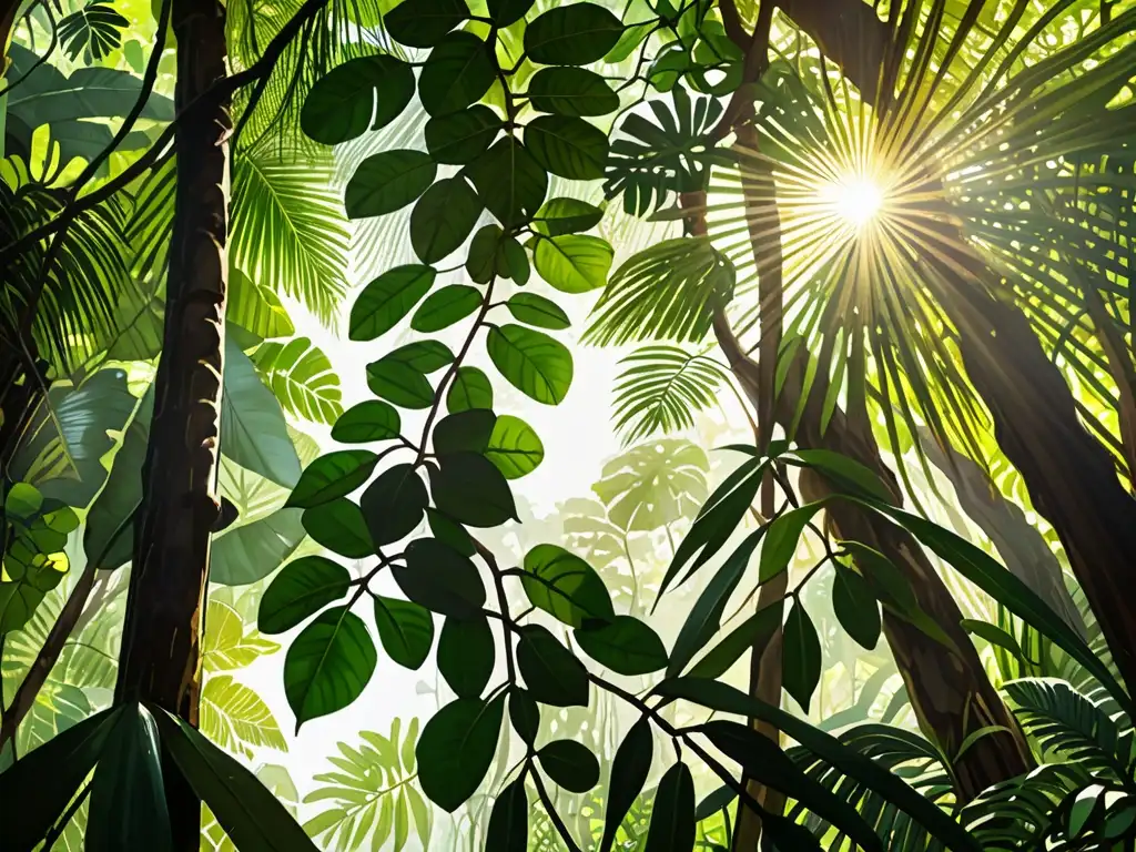 Deslumbrante bosque tropical con normativas protección flora autóctona