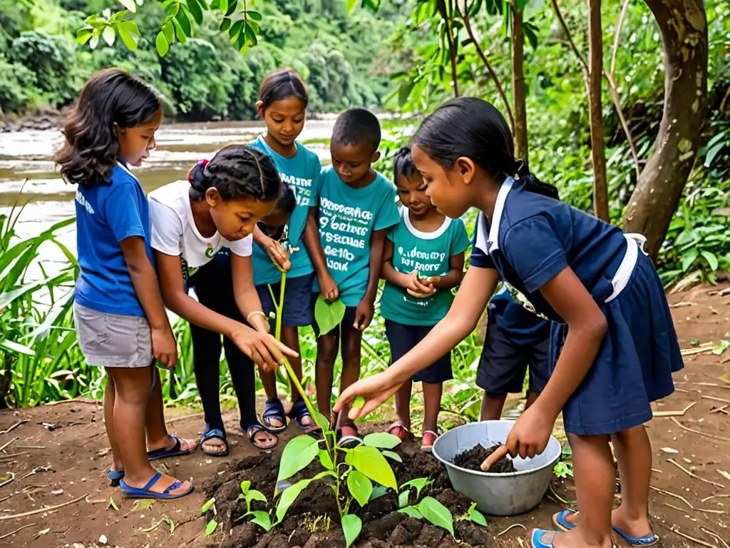 Un emocionante taller al aire libre sobre derecho ambiental para niños y adolescentes, inspirando curiosidad y empoderamiento