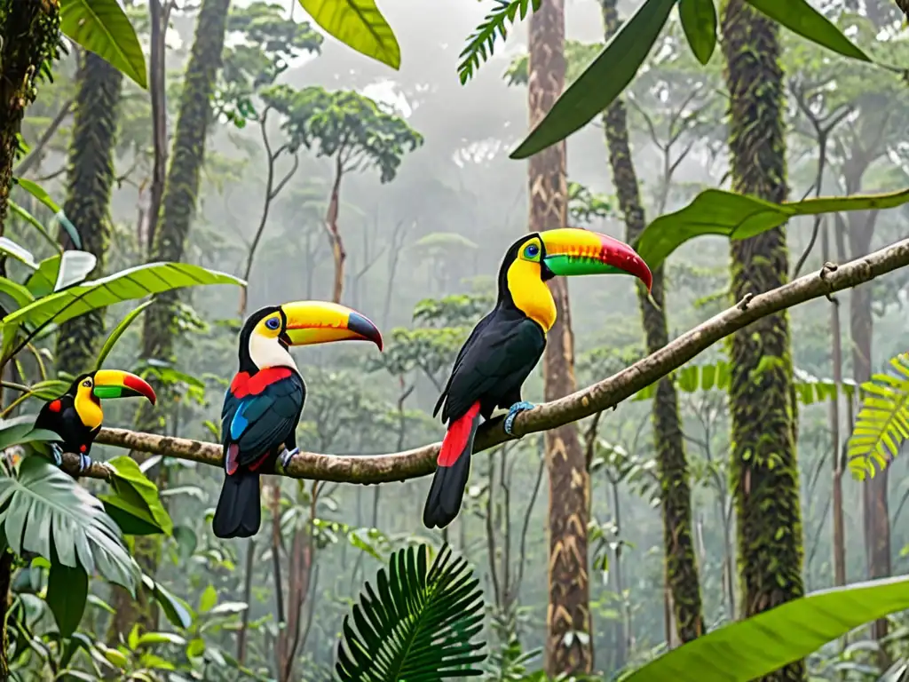 Una escena de conservación en la selva con loros liberados destaca el impacto de las leyes de tráfico de especies en los ecosistemas