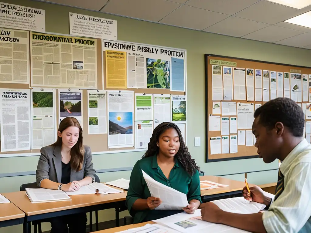 Estudiantes de derecho ambiental discuten protección legal en aula soleada