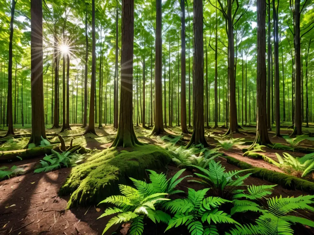 Exuberante bosque con biodiversidad y funcionamiento bonos de carbono