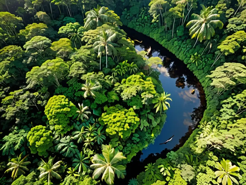 Un exuberante bosque lluvioso con vida silvestre diversa