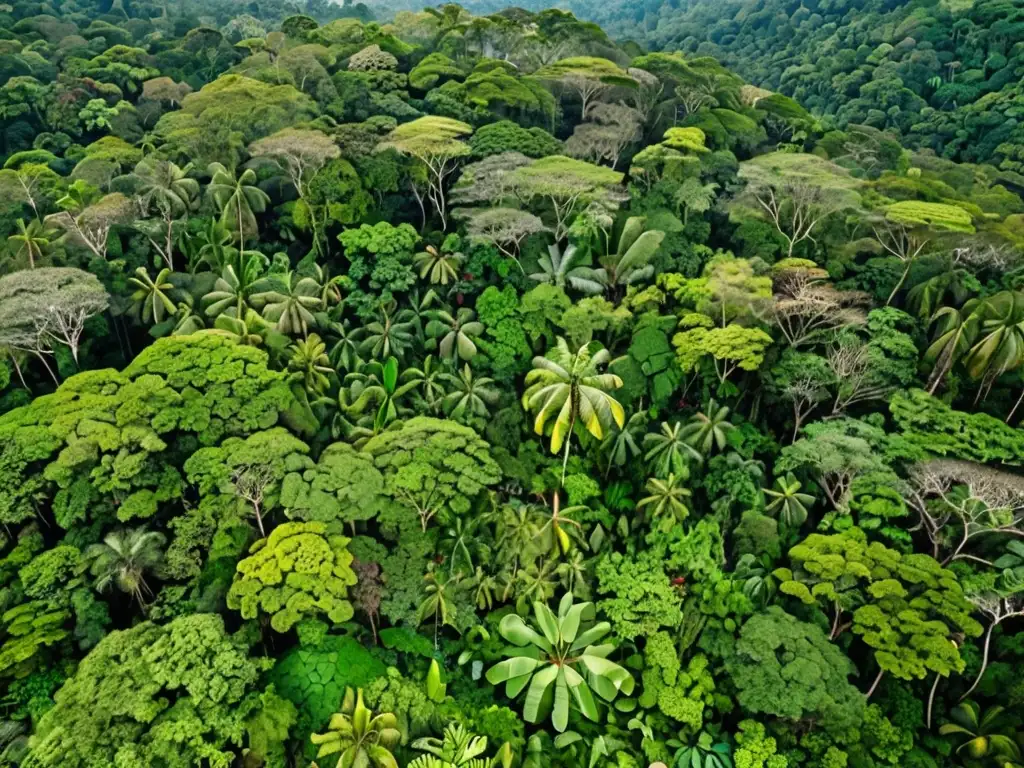 Un exuberante y diverso bosque tropical, hogar de vida silvestre colorida