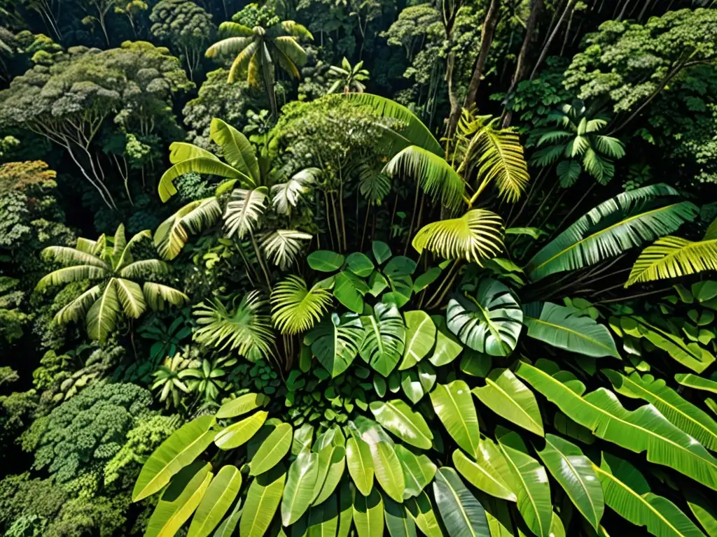 Una exuberante selva tropical con una diversidad de especies vegetales