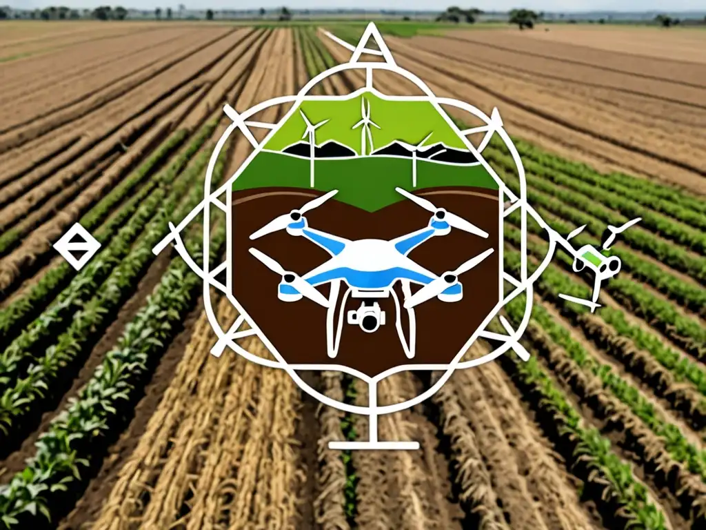 Granjeros en América Latina utilizando tecnología avanzada para optimizar la agricultura, destacando la legislación tecnología limpia agricultura