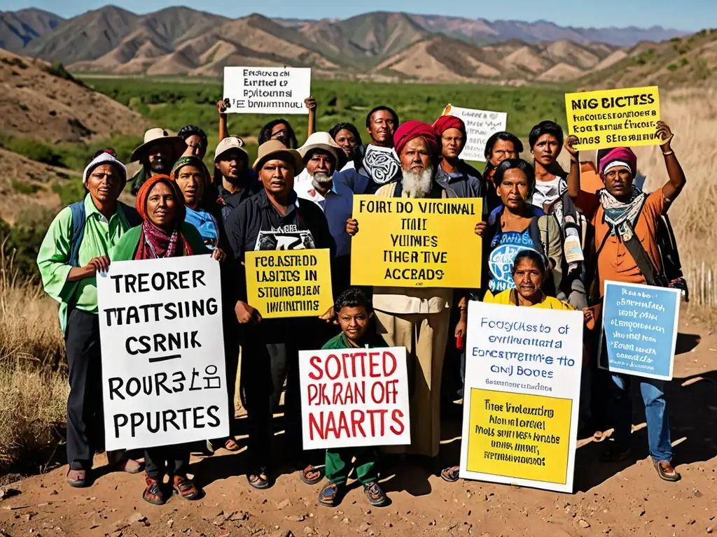 Un grupo de activistas en la frontera abogando por el derecho ambiental, unidos en diversidad, determinación y pasión