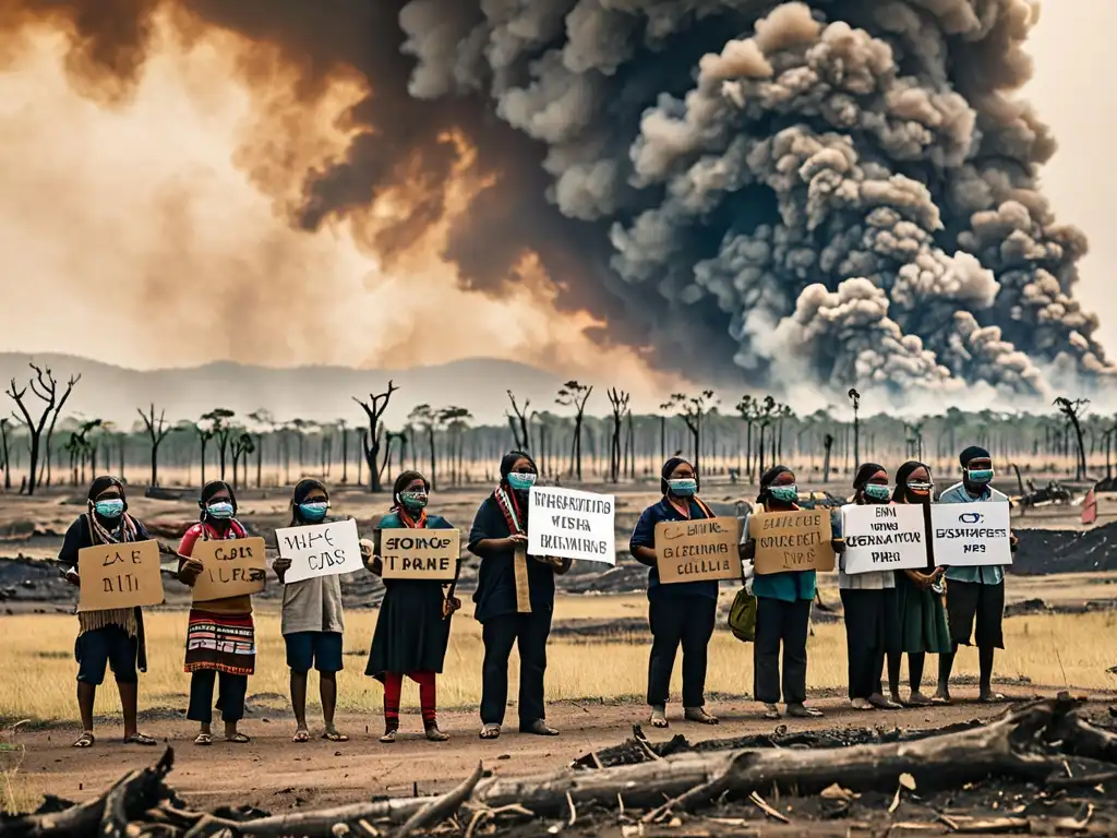 Grupo indígena defiende legislación ambiental en zona de conflicto, mostrando resiliencia frente a la devastación