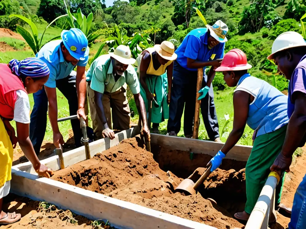Construyendo juntos un sistema de agua sostenible Grupo local construye sistema de captación de agua, promoviendo la adaptación de comunidades locales al cambio climático