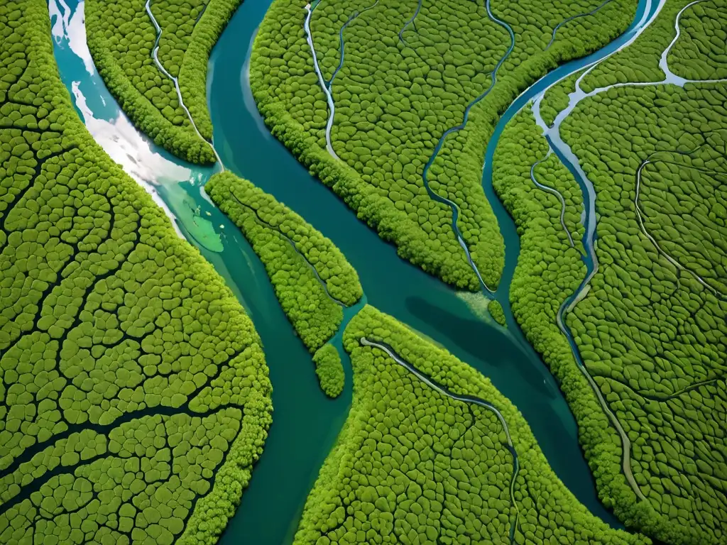 Imagen aérea de un río serpenteante en un valle verde exuberante