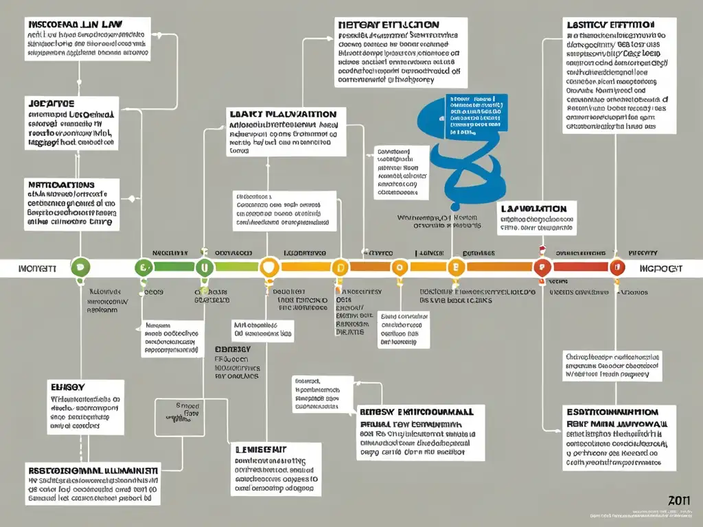 Imagen detallada de la evolución histórica de la legislación de eficiencia energética y su impacto en el derecho ambiental