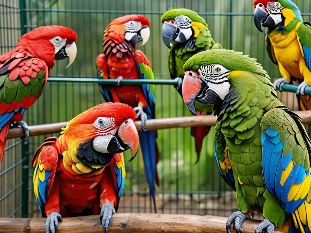 Una imagen 8k detallada de mascotas exóticas en un santuario, con cuidadores profesionales y énfasis en la regulación adquisición mascotas exóticas