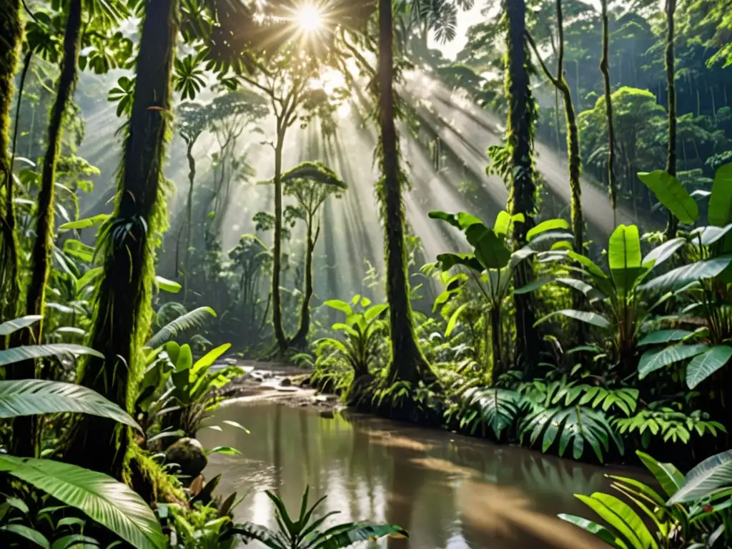 Imagen impactante de la exuberante selva tropical en Indonesia, resaltando la biodiversidad y la lucha contra la deforestación