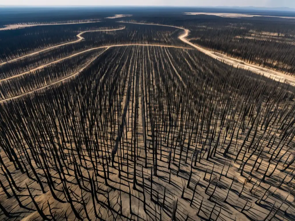 Desolación tras impacto del cambio climático, sin vida ni vegetación