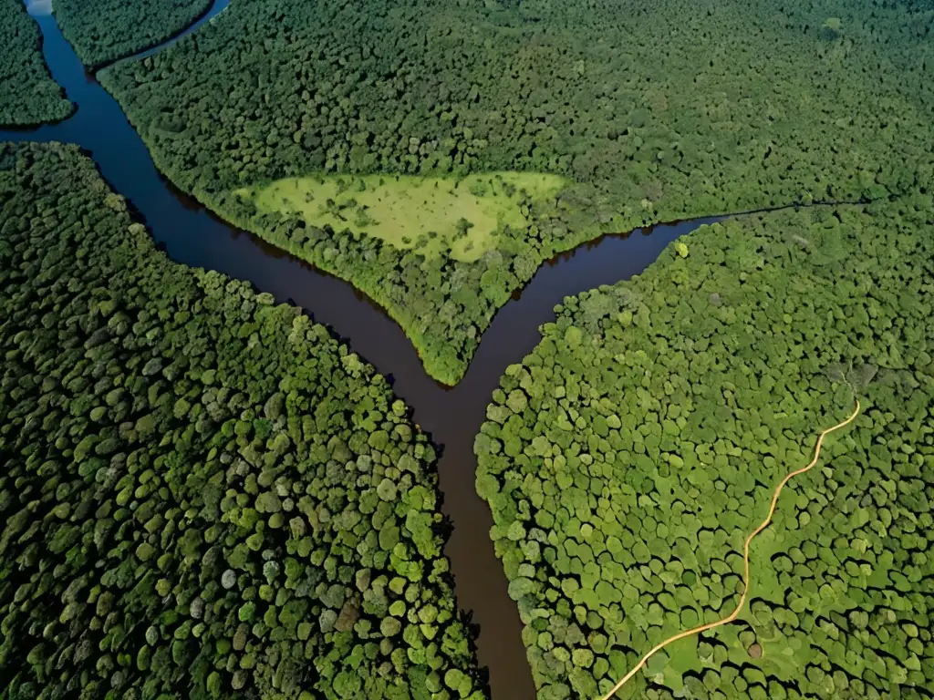 Impacto global del incumplimiento ambiental empresarial: Imagen aérea de la devastación en la Amazonía por la tala despiadada