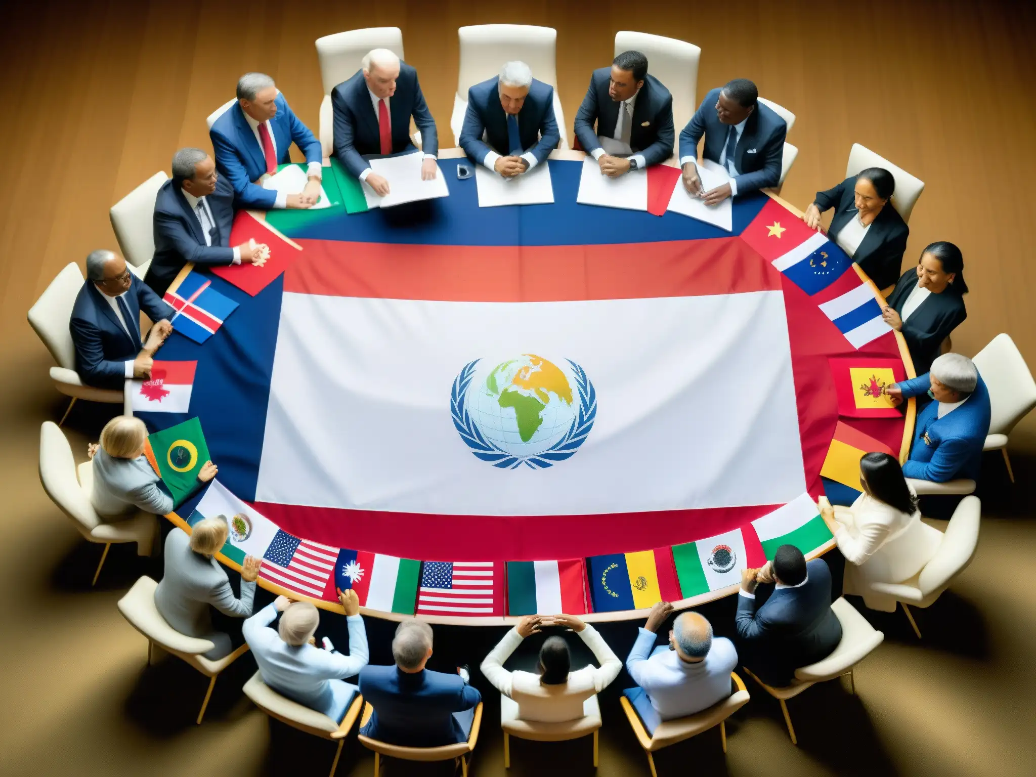 Conferencia de líderes: alineando políticas en las Américas Importante reunión de líderes de distintos países de América, discutiendo el alineamiento de políticas nacionales con acuerdos globales