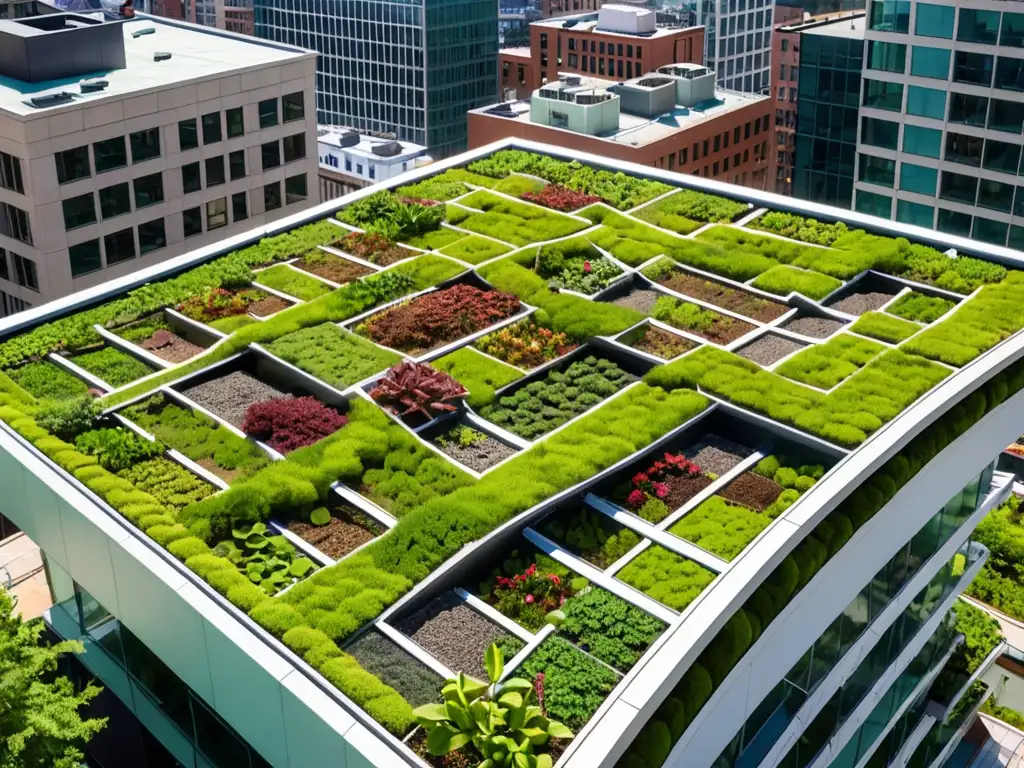 Un impresionante techo verde urbano muestra un oasis natural en la ciudad