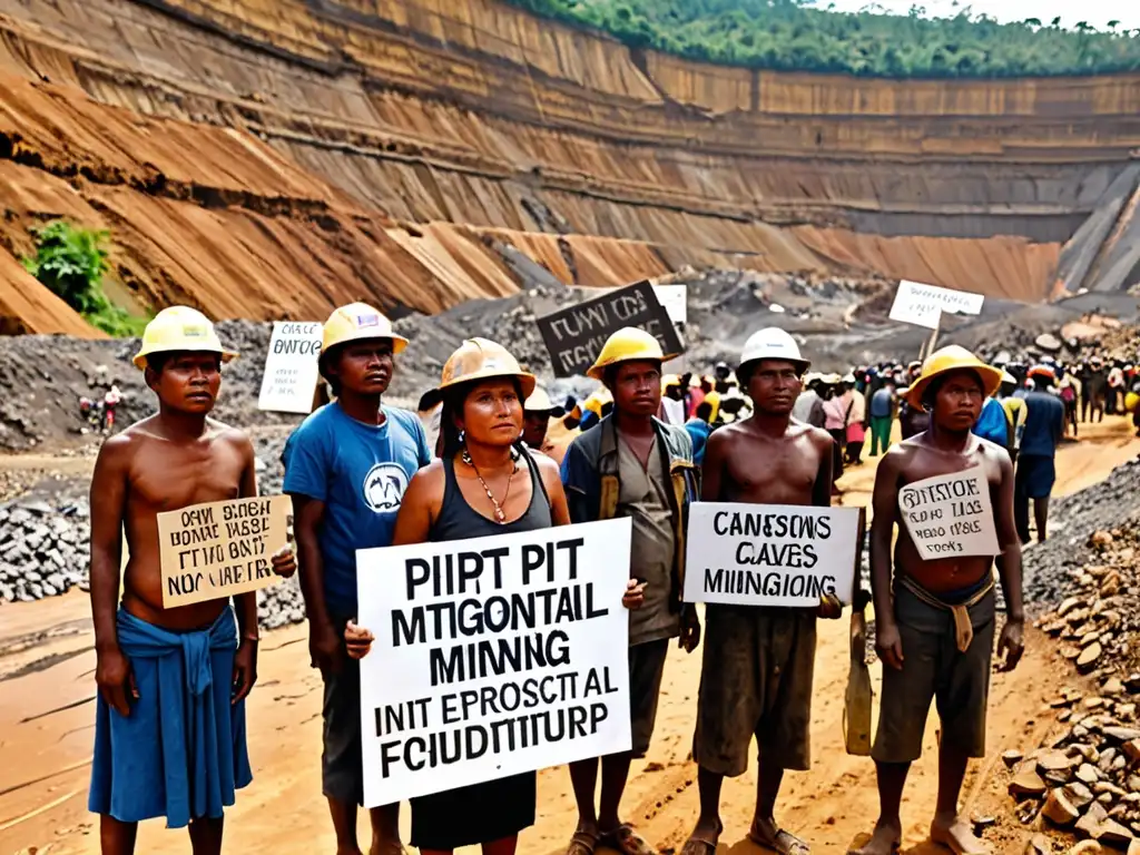 Indígenas protestan contra el impacto global de la minería ilegal en un paisaje devastado