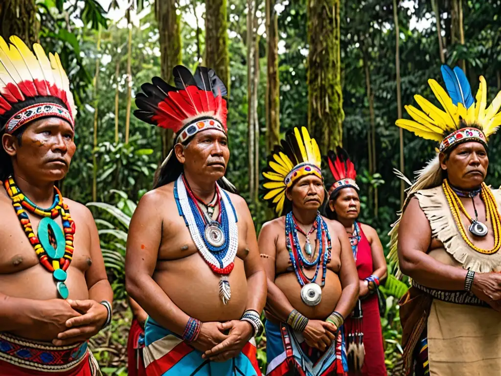 Indígenas protegiendo sus tierras ancestrales de impacto industrias extractivas derechos territoriales en la selva