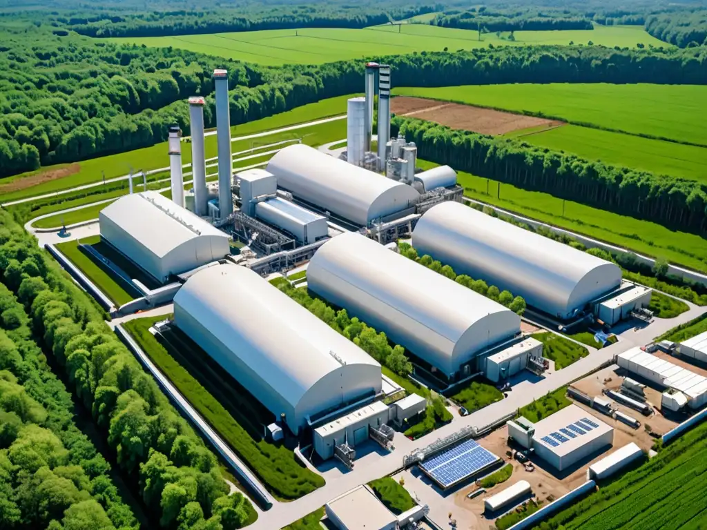 Instalación industrial moderna con tecnología limpia Instalación industrial moderna con tecnología limpia y legislación ambiental, armonizando progreso industrial y conservación ambiental