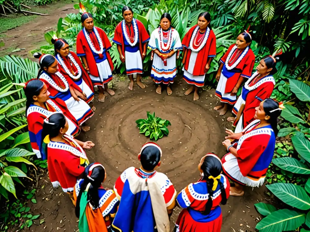 Influencia de comunidades locales en políticas ambientales: ceremonia tradicional de comunidad indígena en la naturaleza