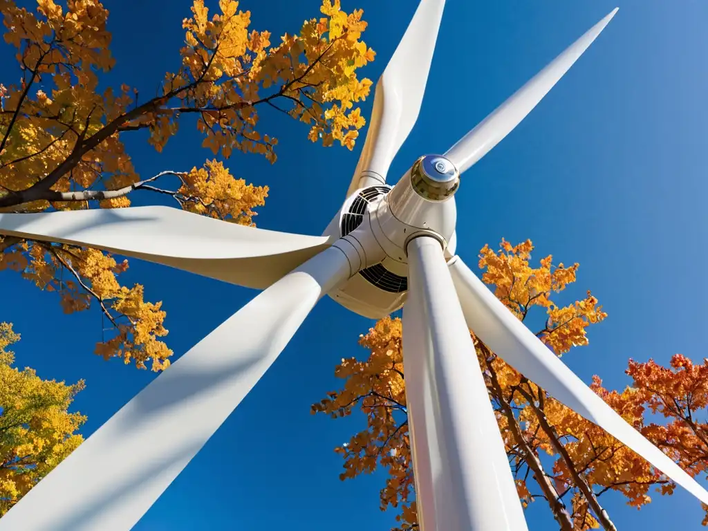 Integración de economía circular y leyes de energía renovable: imagen de una moderna turbina eólica en un paisaje armonioso y sostenible