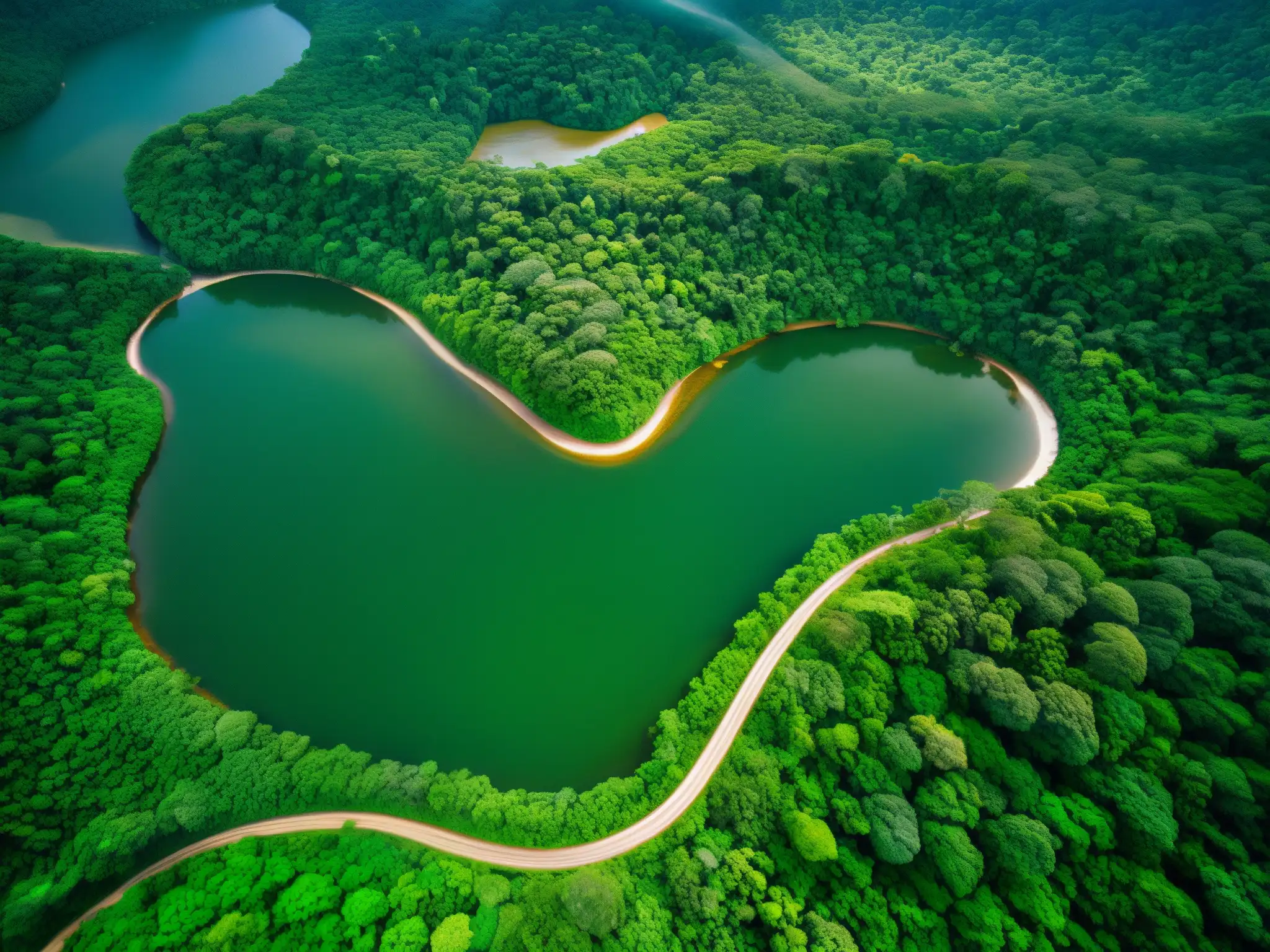 La majestuosa selva tropical rebosa vida en una impresionante fotografía aérea de alta resolución