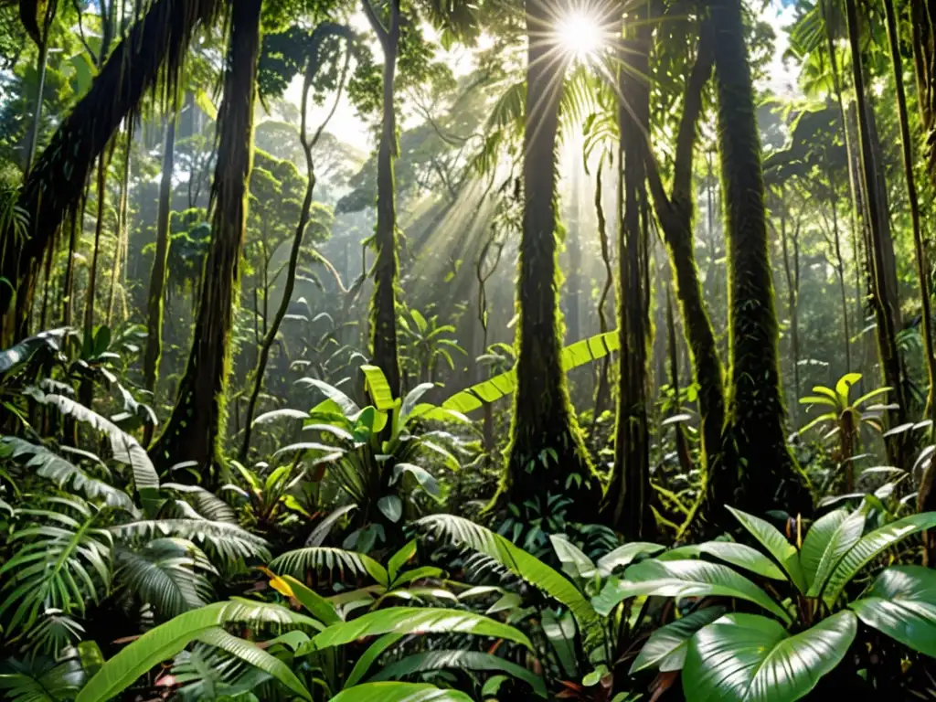 Panorámica de exuberante selva tropical, muestra biodiversidad y belleza natural