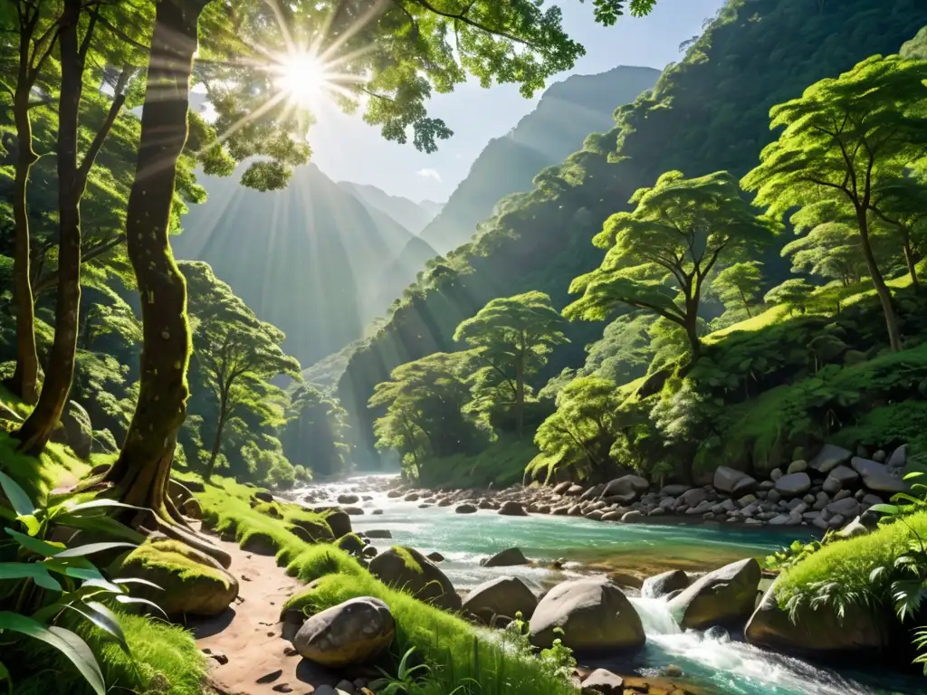 Un paraíso natural intocado con montañas verdes, un río cristalino y una diversa flora y fauna