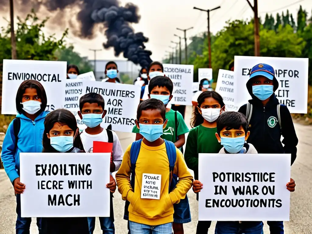 Protesta infantil por desastres ecológicos