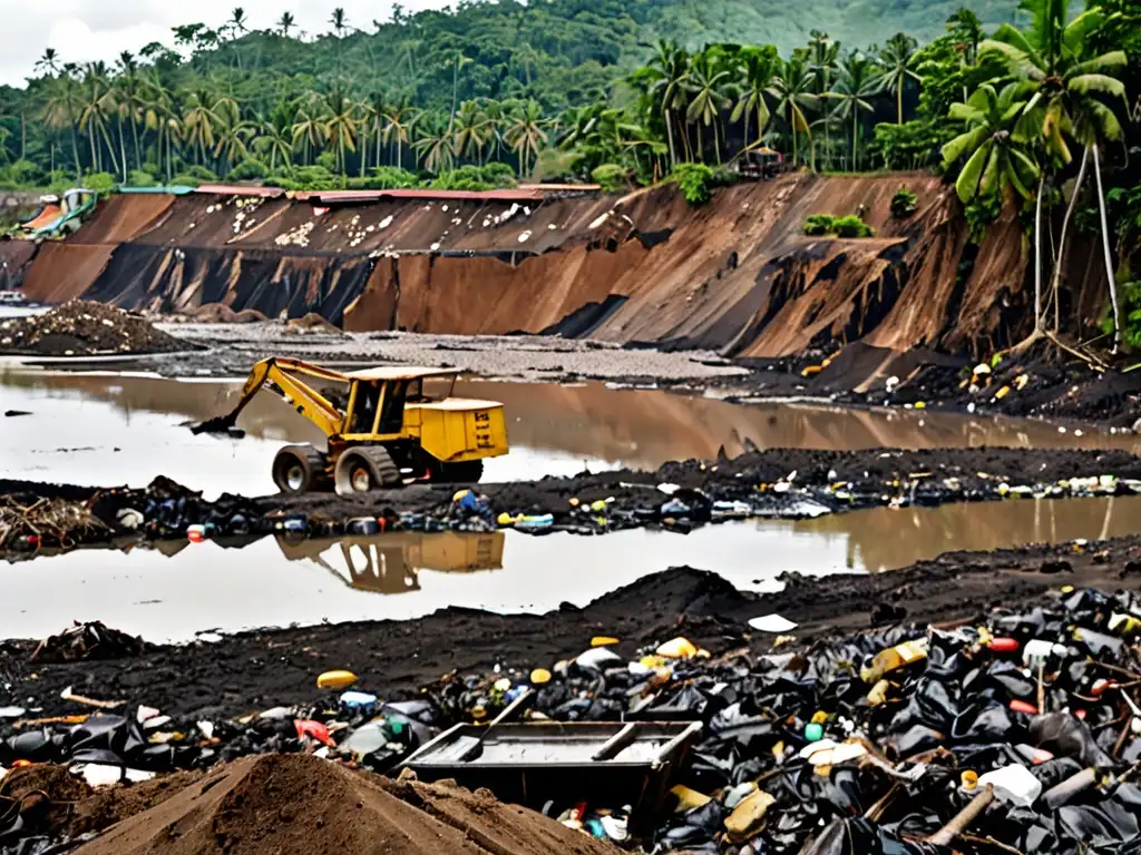 Un río contaminado en Filipinas muestra el impacto de la minería ilegal