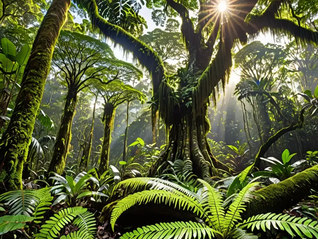 Selva exuberante del Amazonas, con diversidad de especies vegetales autóctonas