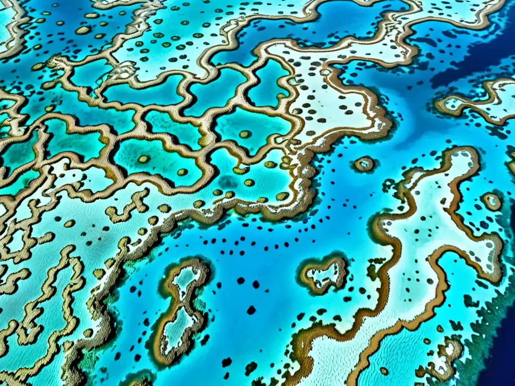 Sorprendente vista aérea del Gran Arrecife de Coral en Australia, resaltando la belleza y la importancia de la sustentabilidad del agua en Oceanía