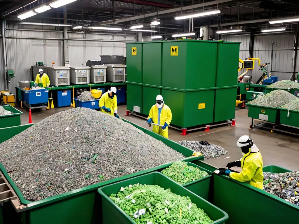 Trabajo meticuloso en planta de residuos peligrosos