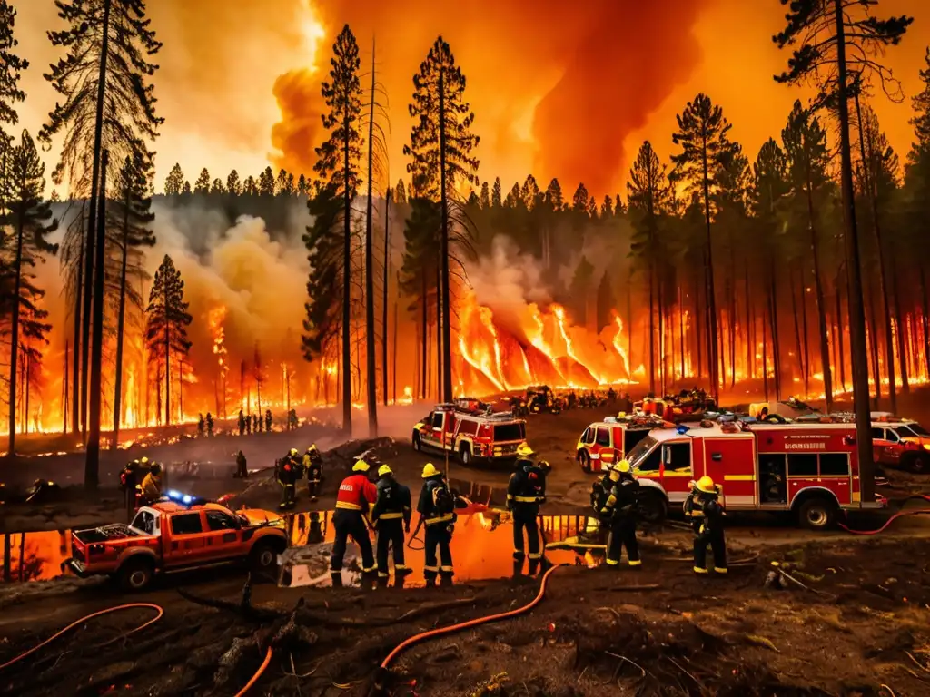 Cooperación transfronteriza desastres ambientales Europa: Equipos de emergencia europeos unidos contra incendio forestal, aviones y bomberos en acción