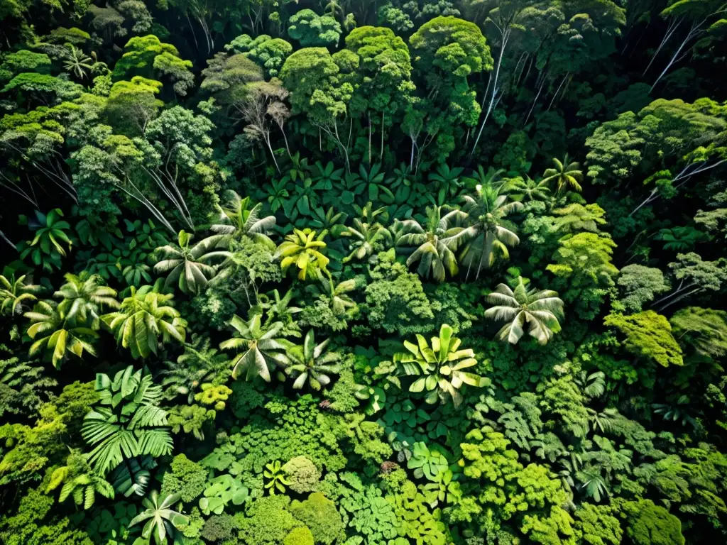 Vibrante ecosistema de selva tropical, con diversidad de flora y fauna