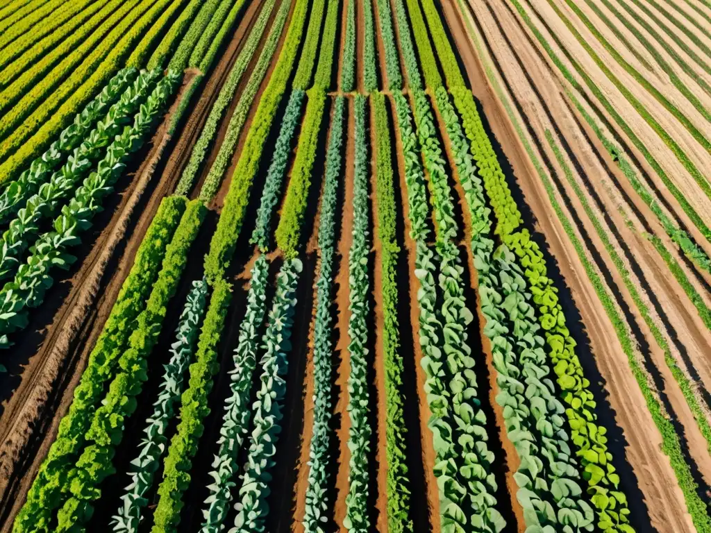 Granja orgánica vibrante: cosechas saludables en 8k Vibrante granja orgánica sin pesticidas, abundante y vital