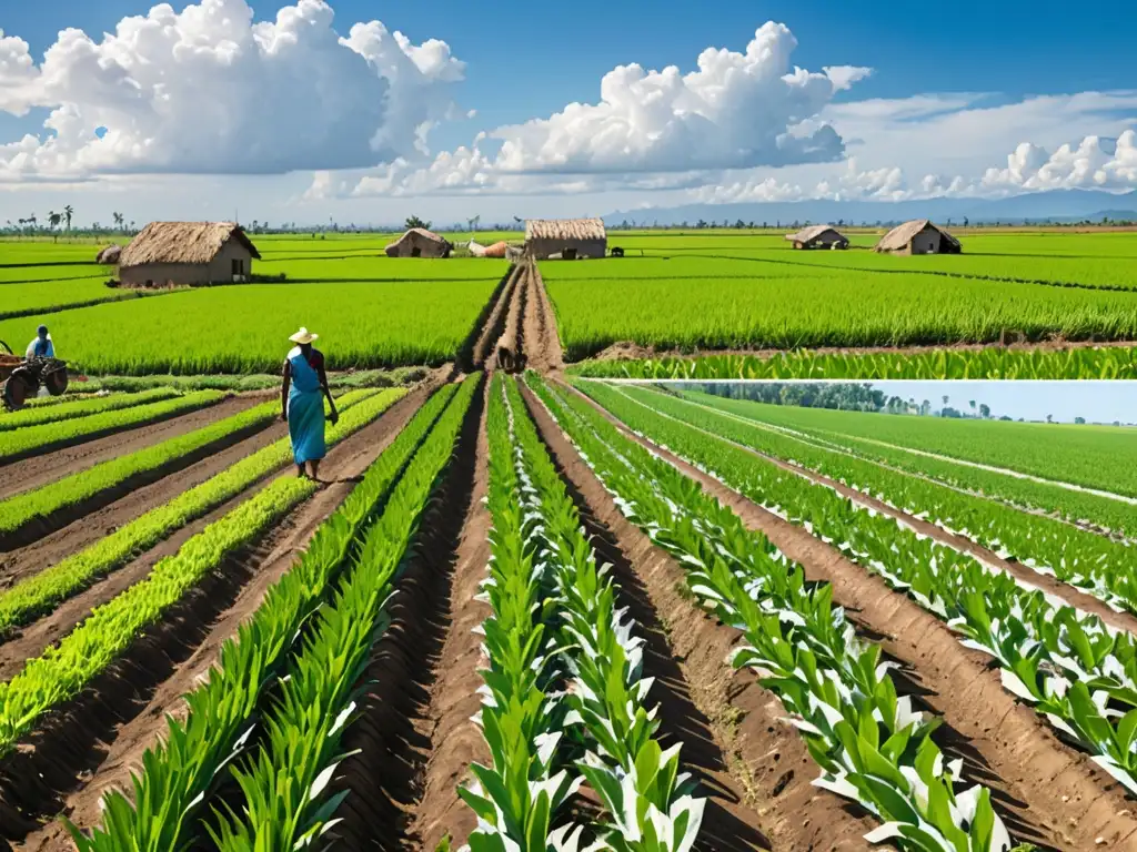 Vibrante paisaje agrícola en Oceanía con regulaciones de impacto medio ambiente y cooperación internacional en la agricultura