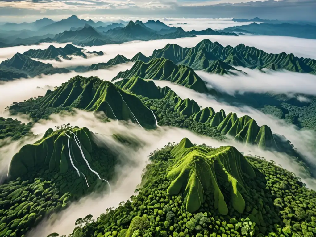 Majestuosa selva amazónica: vistas panorámicas Vista impresionante de la selva amazónica desde las alturas, con su exuberante vegetación y los majestuosos Andes al fondo